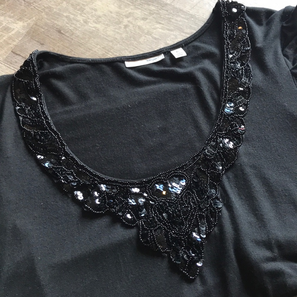 Beaded and Sequined Halogen Top